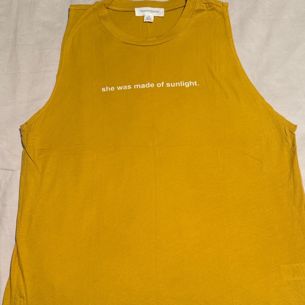 She was made of sunlight - Yellow Muscle Tee